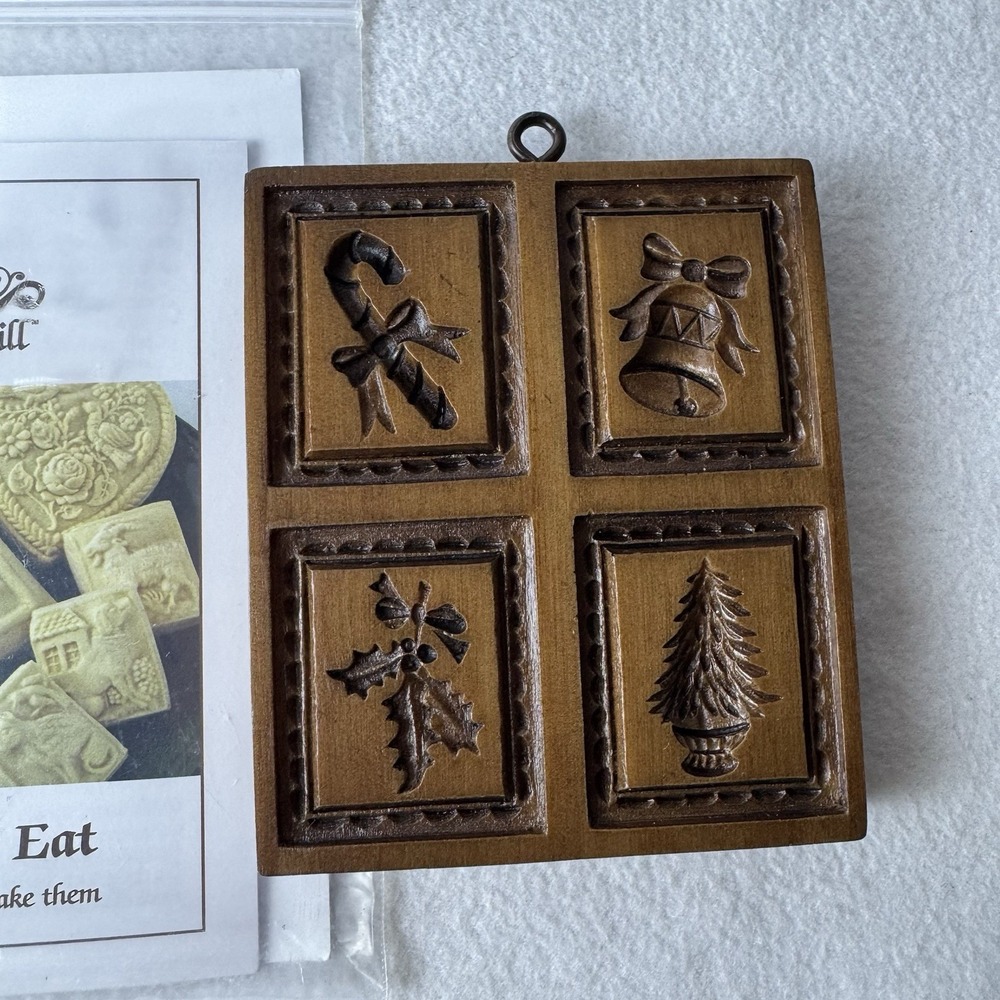 House On The Hill Springerle Cookie Mold Holiday Fun M7932 Made In USA Replica